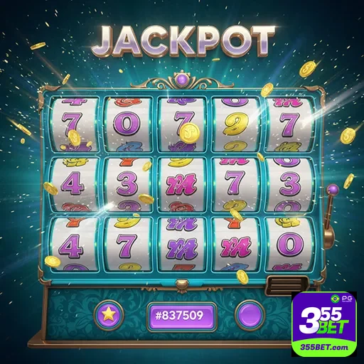 Tela de jogo de slot online na 355bet com símbolos vibrantes